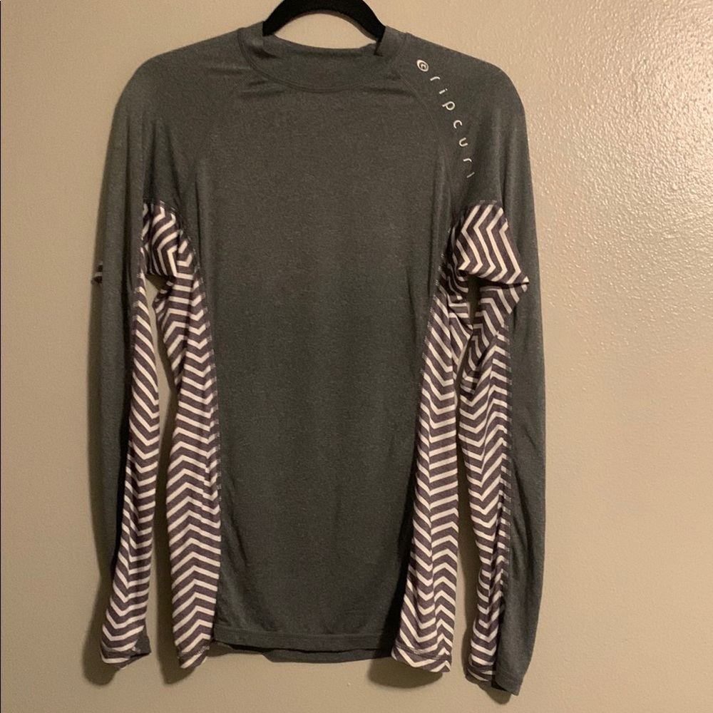 Rip Curl Gray and White Womens Surfing Diving Water Sports SPF 50 Size L